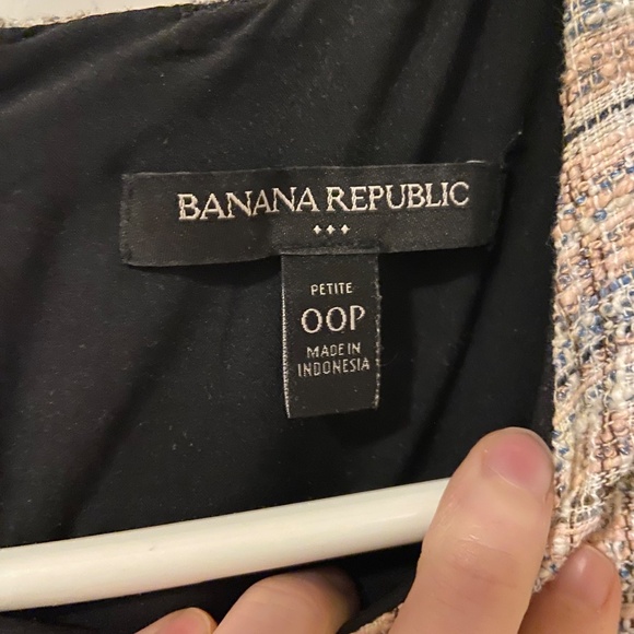 Banana Republic Tweed Sheath Dress | Blue & Pink | 00P - Picture 6 of 6